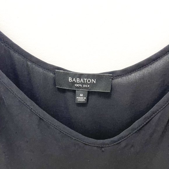 BLACK SILK WILFRED CAMISOLE, SIZE MEDIUM - Picture 2 of 7